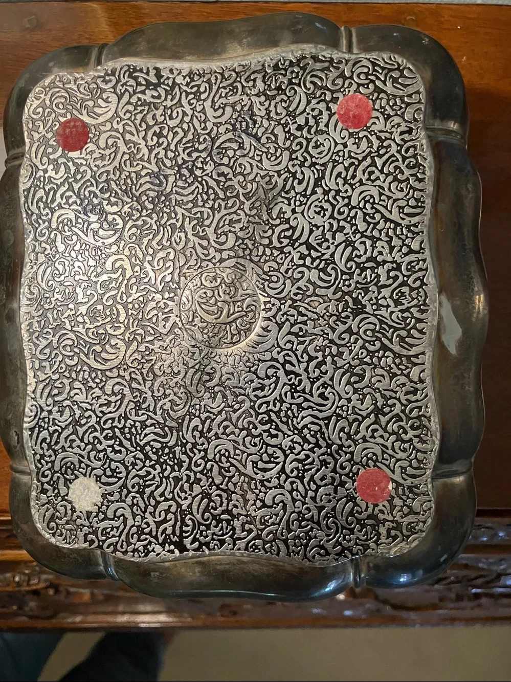 ornate silver jewelry box